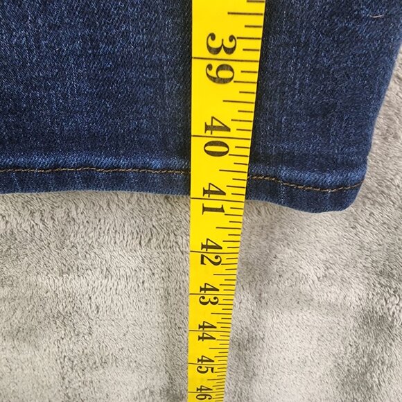 Womens Lee Denim Blue Jeans Tapered Leg Mid Rise Dark Wash Size 16L - Picture 9 of 10